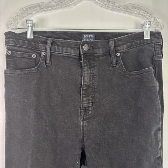 J.Crew Women's Size 32T 10" High-Rise Skinny Re-Imagined Black Denim Jeans - Picture 3 of 8